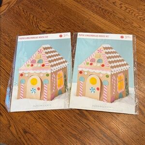 Set of 2 Paper Source Gingerbread House Kits